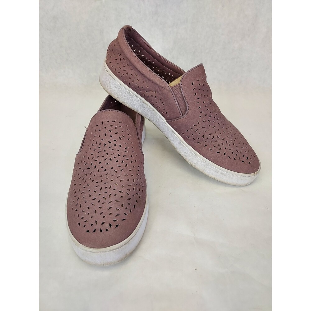 VIONIC Splendid Midi Perforated Slip On Loafers Women 8 Shoe Mauve Leather Comfy